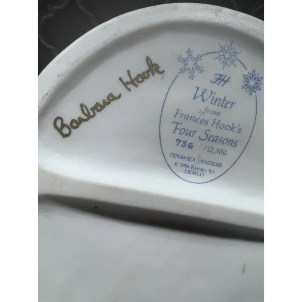 France's Hook Four Seasons Winter Number 736/12,500 1084 Signed By‎ Barbara Hook